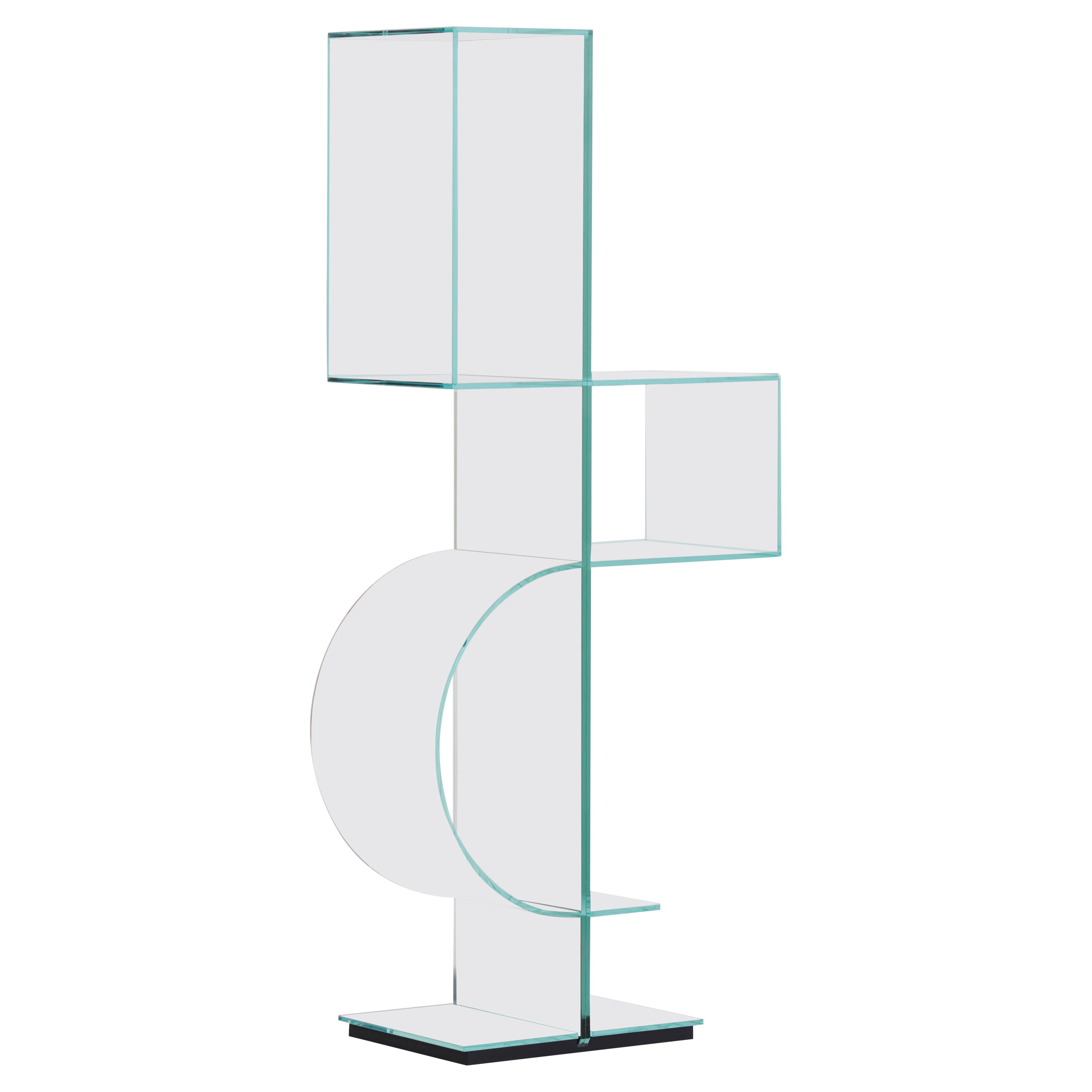 OLLIE Freestanding Bookshelf with Mirror by Yabupushelberg for Glas Italia For Sale