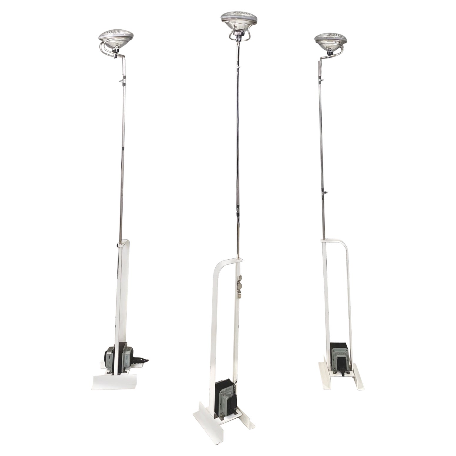 Italian Modern White Metal Tfloor Lamps Toio by Castiglioni for Flos, 1970s  For Sale at 1stDibs