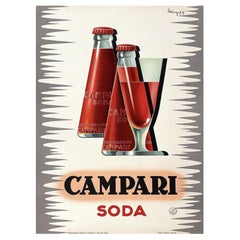 1950 Campari Soda, Mingozzi Original Vintage Poster