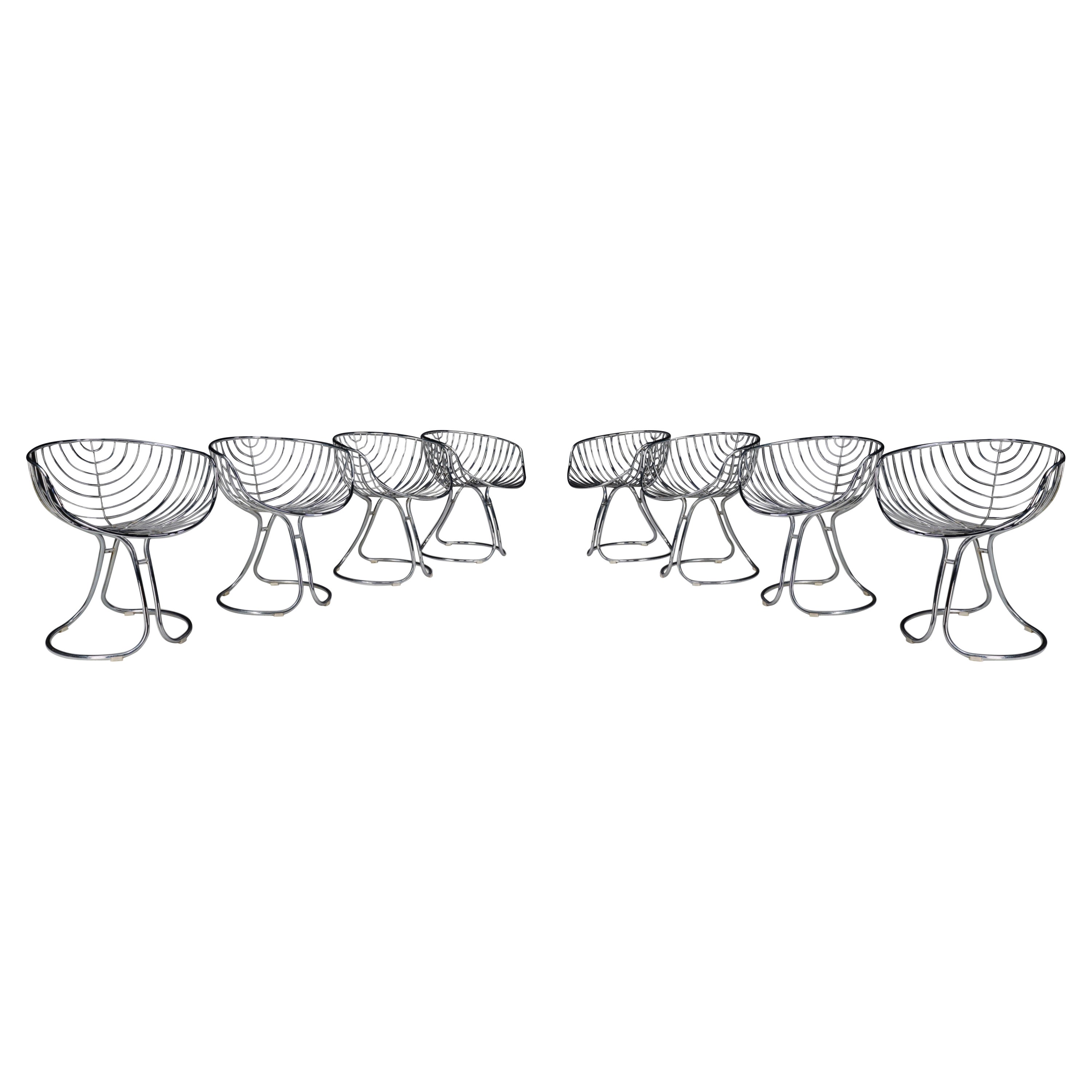 Gastone Rinaldi Pan Am Dining Chairs for Rima Padova, Italy, 1970s