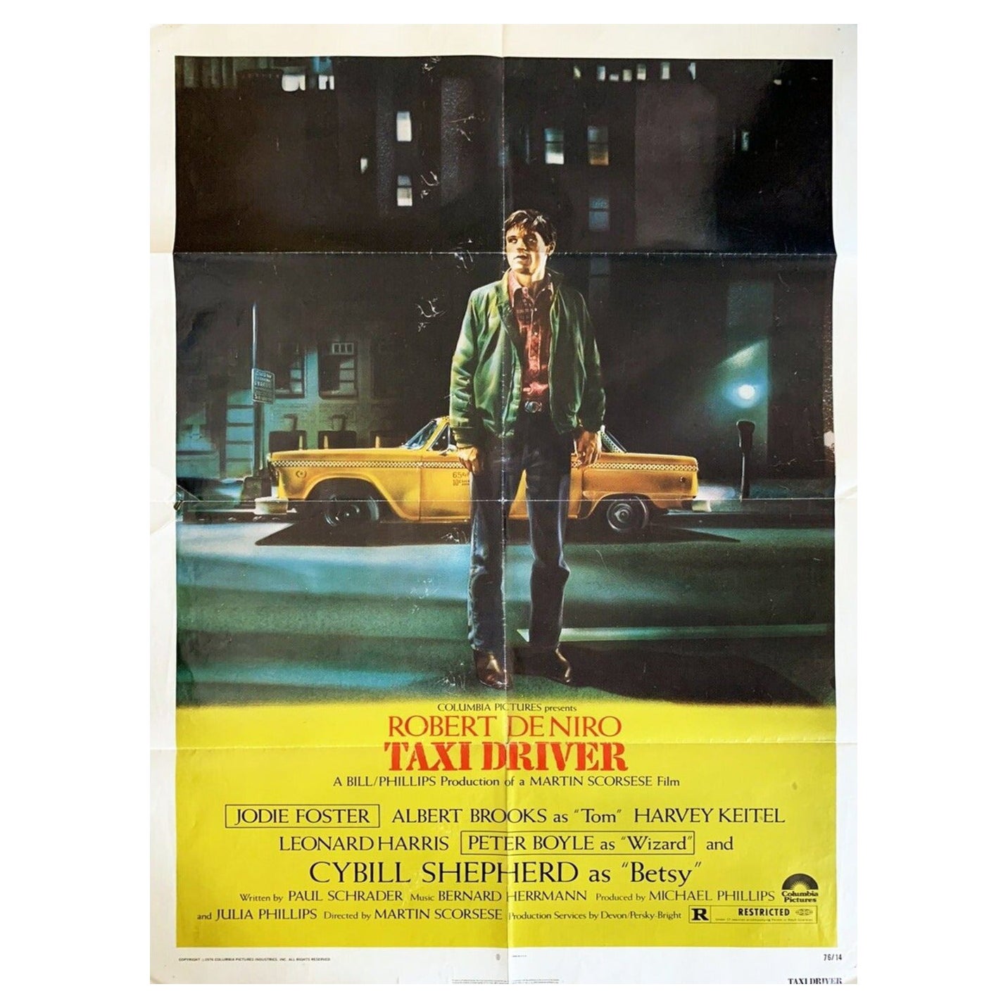 1976 Taxi Driver Original Vintage Poster en vente