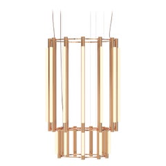 Lustre contemporain Pipeline 9, cuivre