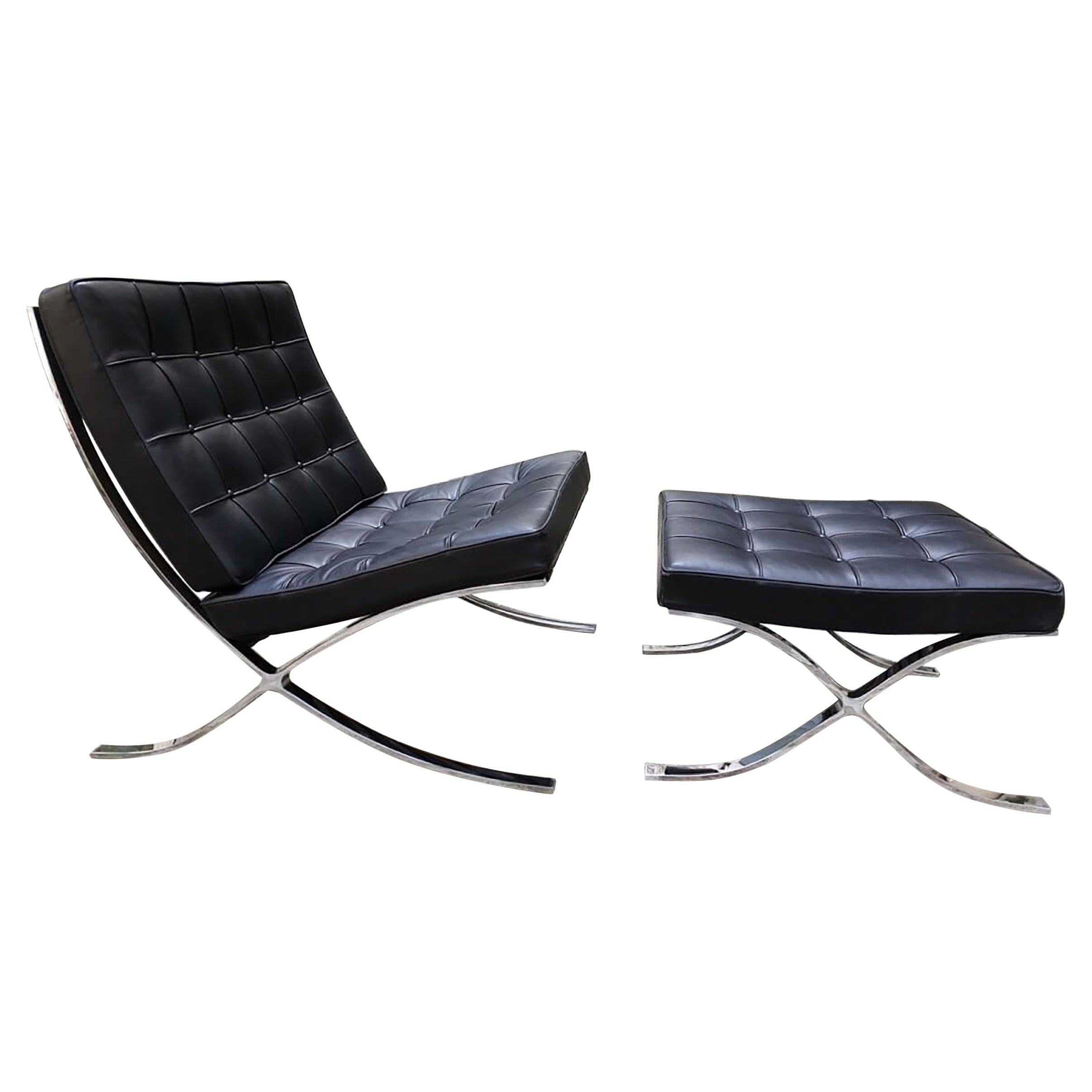 Armchair Barcelona by Mies Van Der Rohe, circa 2010 For Sale