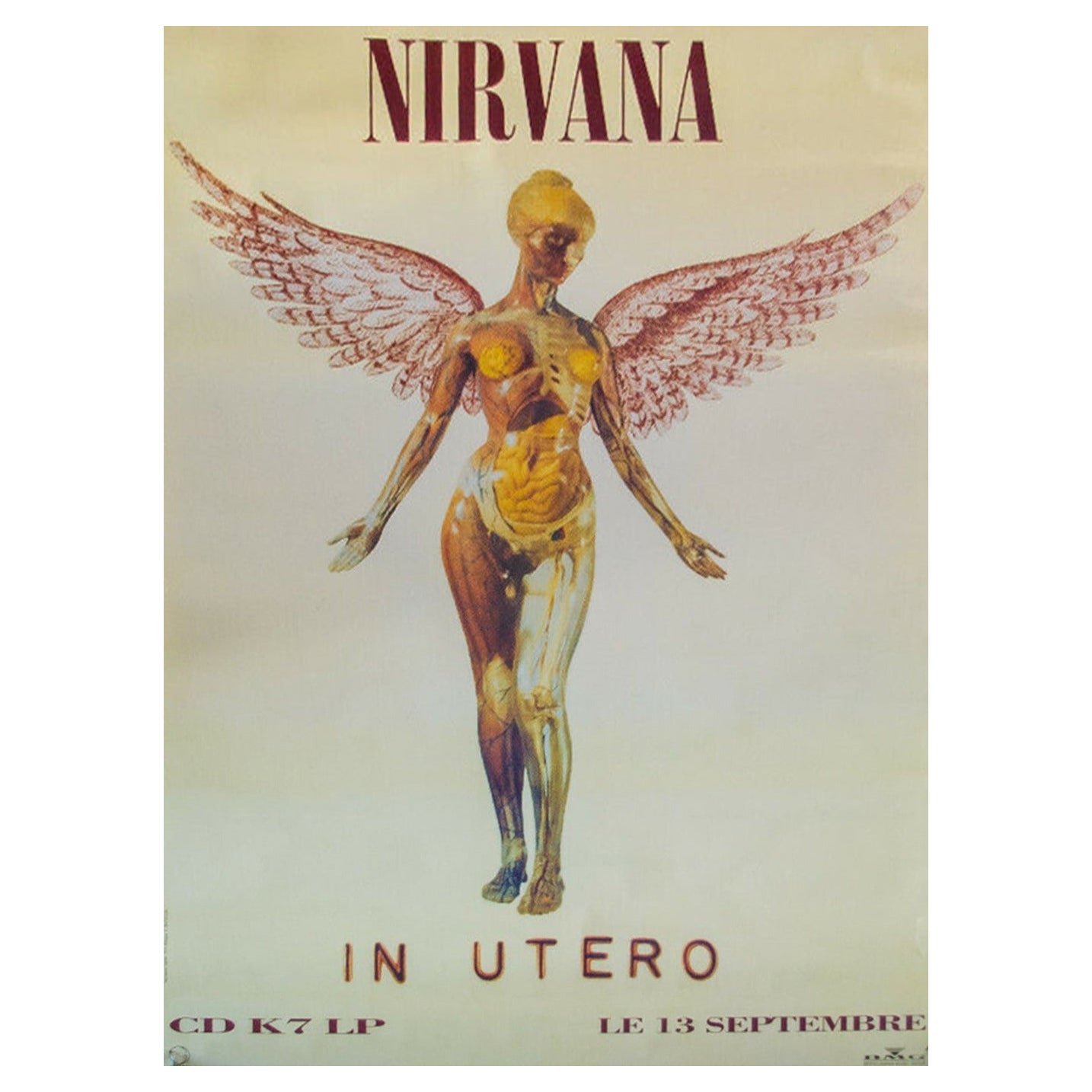 Affiche vintage d'origine Nirvana- In Utero, 1993