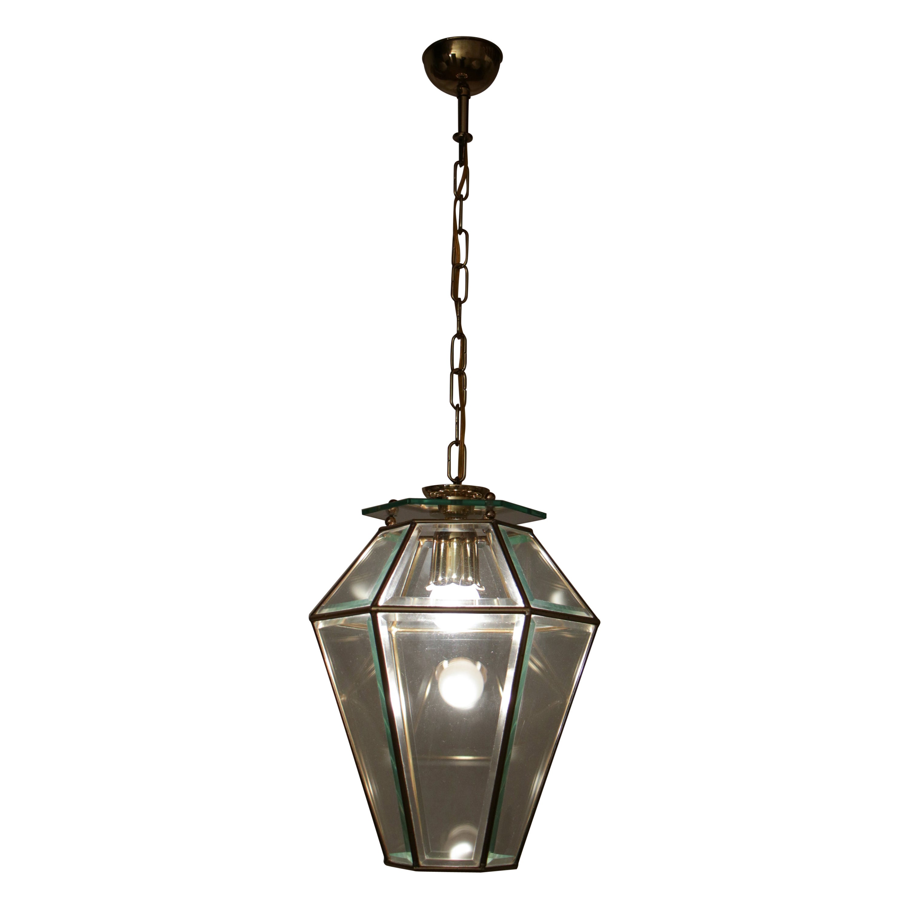 Lampe à suspension italienne du milieu du siècle dernier, style Adolf Loos, années 1950