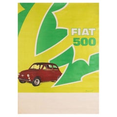 Affiche rétro originale de Fiat 500, 1967