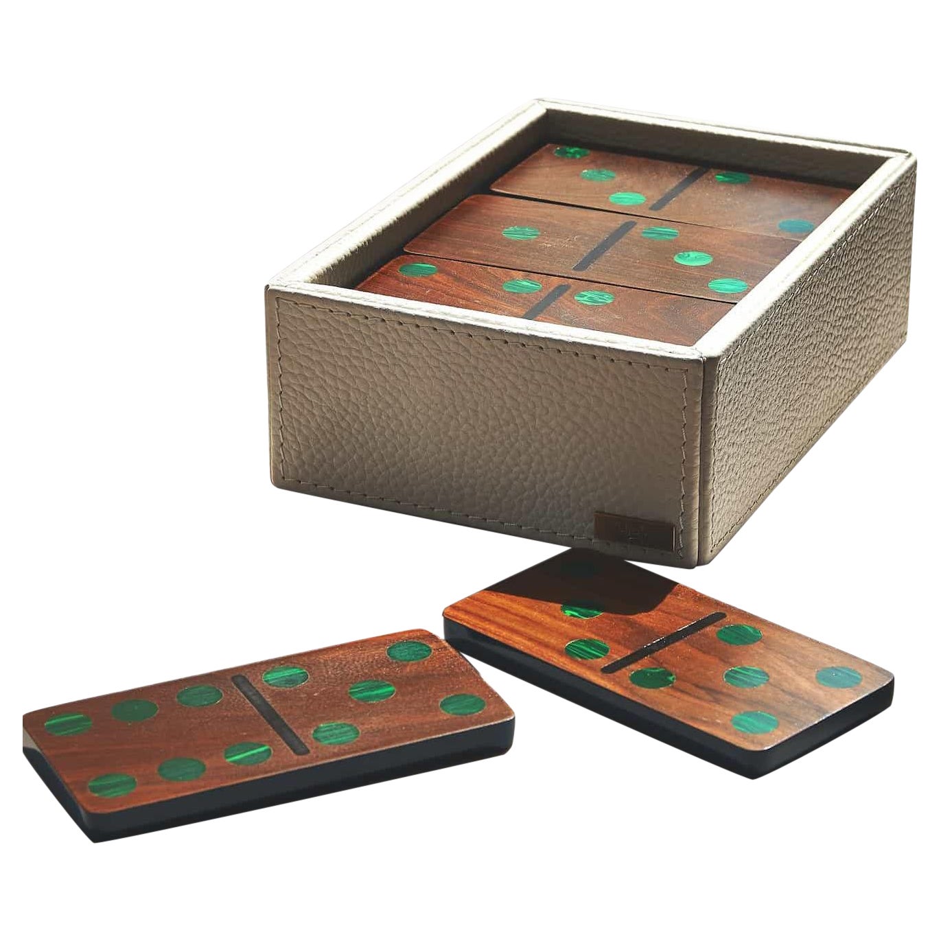 Large Pui Wood Domino Set by Marcela Cure