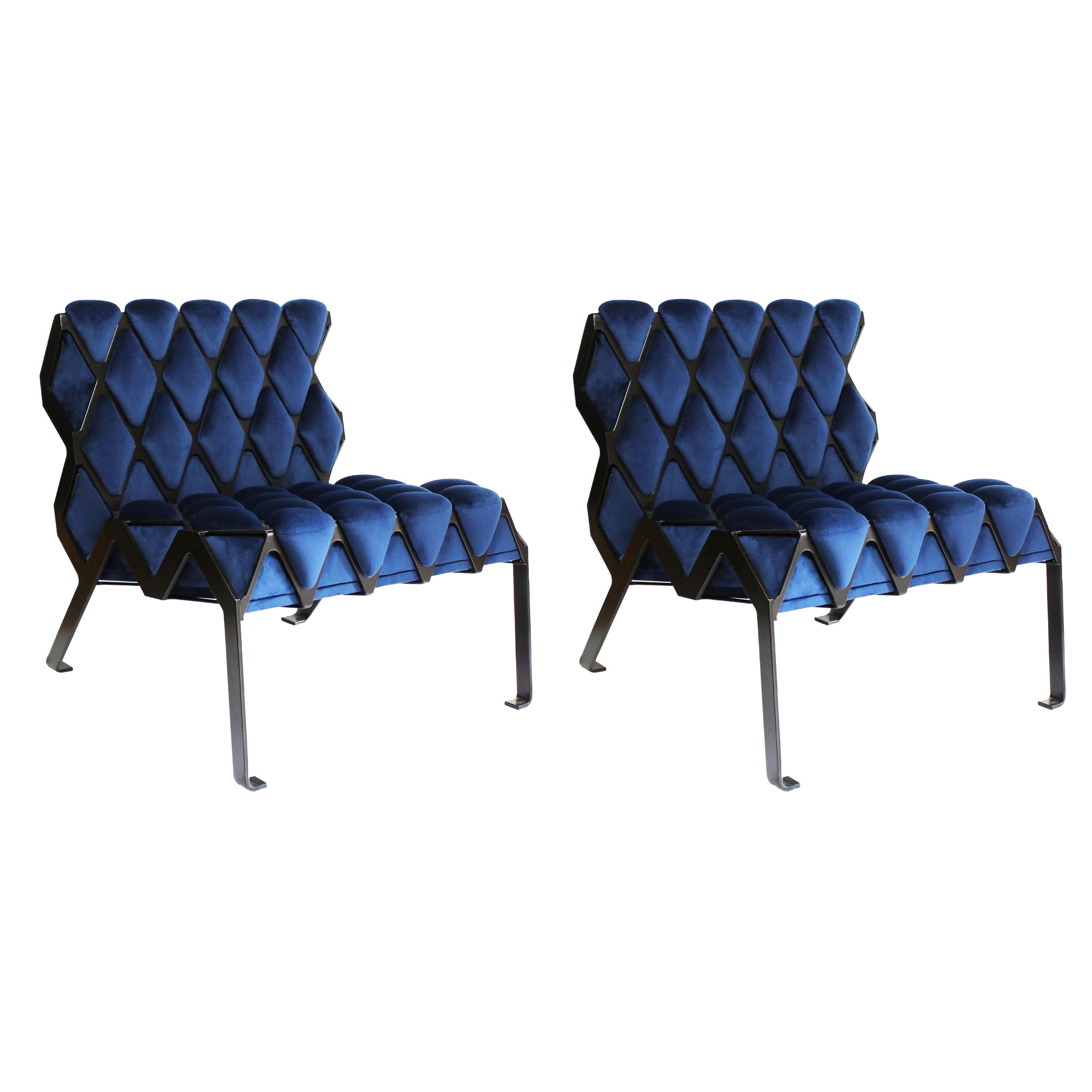 Set of 2 Matrice Chairs by Plumbum For Sale