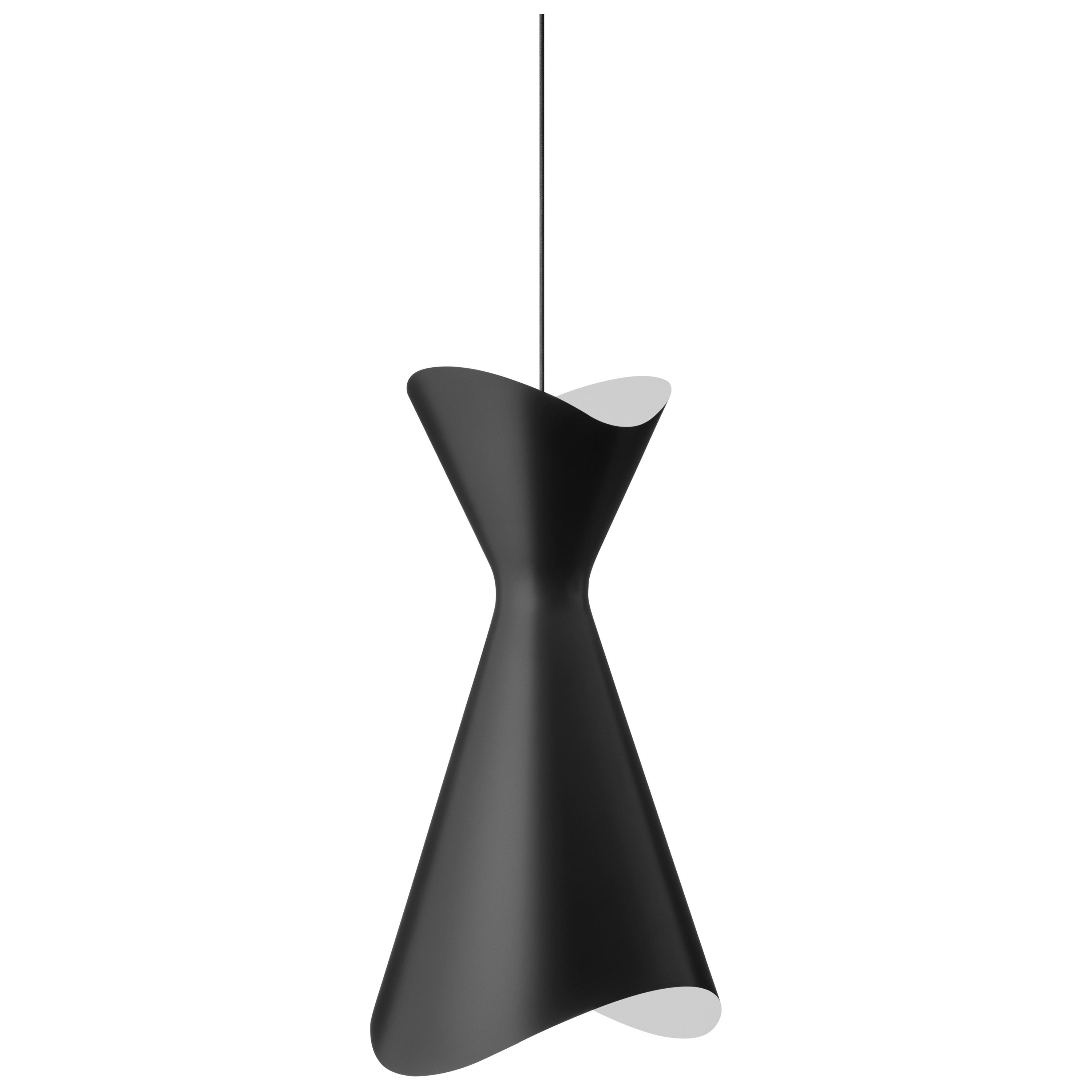 Lampe à suspension contemporaine 'Ninotchka 425' de Lyfa, noire