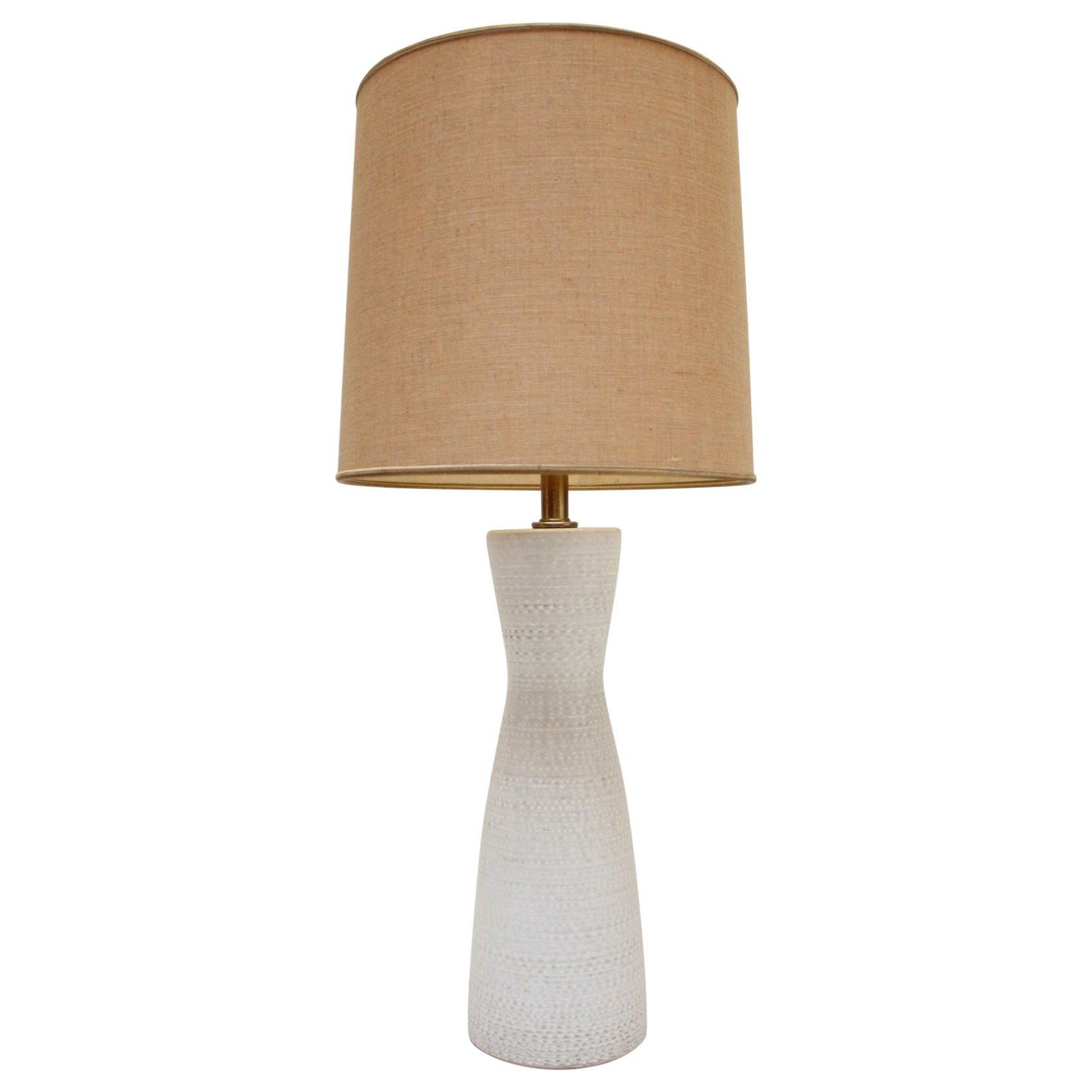 Lampe de bureau vintage en céramique texturée de Lee Rosen pour Design Technics en vente