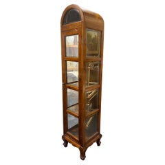 20th Century French Hand Carved Large Vitrine with an Arch at the Top