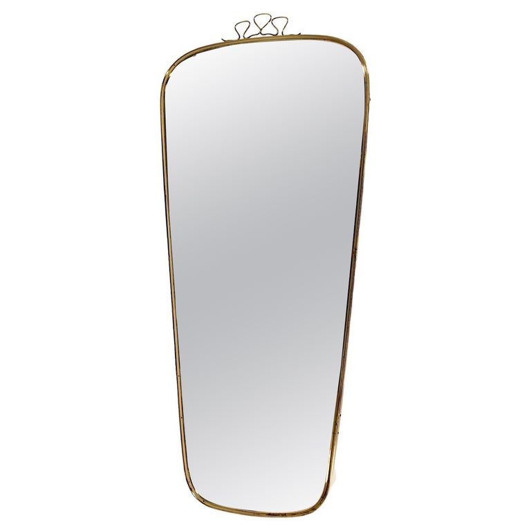 MidCentury Modern Vintage Oval Brass Wall Mirror 1950s Austria For