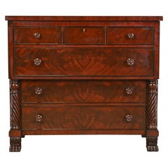 Vintage Ralph Lauren Empire Flame Mahogany Chest of Drawers