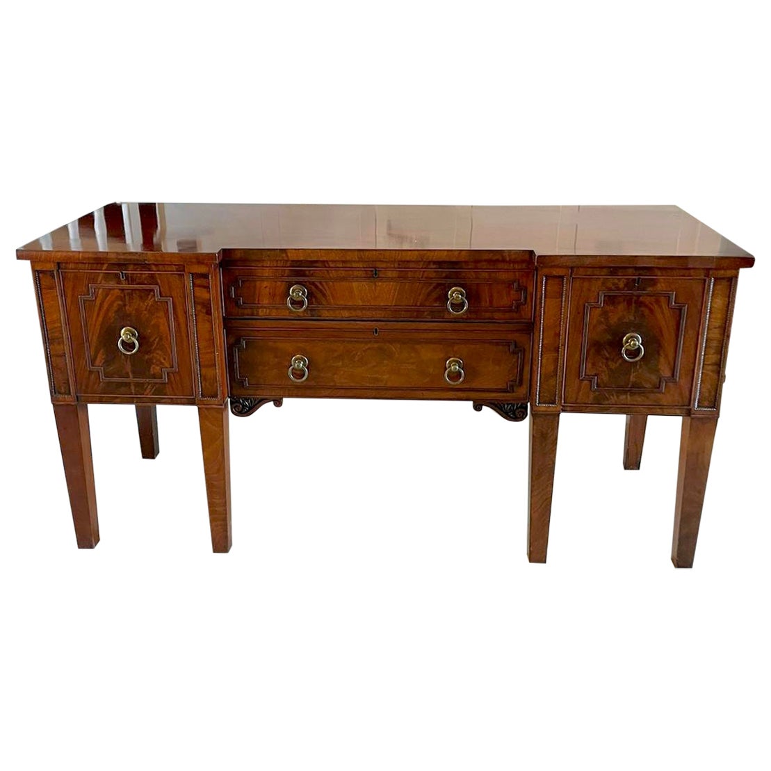 Superior Quality Antique Regency Mahogany Sideboard For Sale