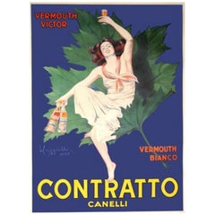 1950 Contratto Original Vintage Poster