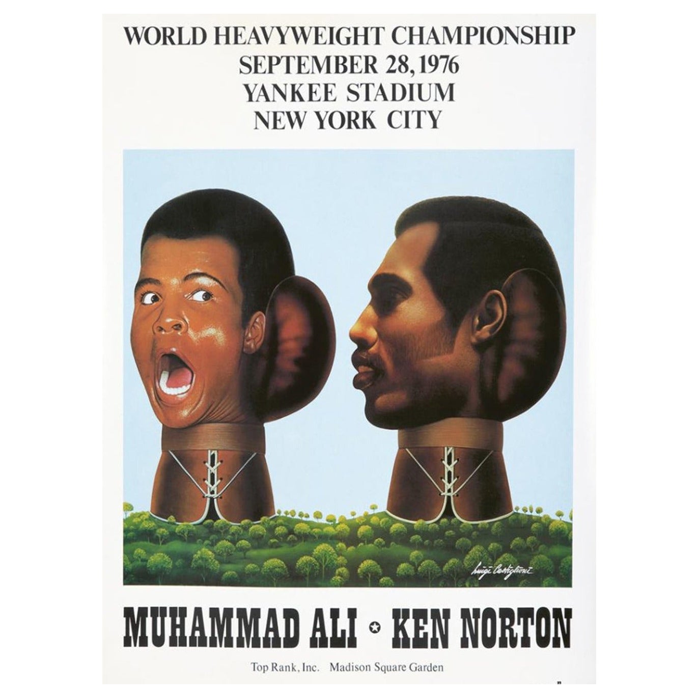 1976 Muhammad Ali vs Ken Norton Original Vintage Poster For Sale
