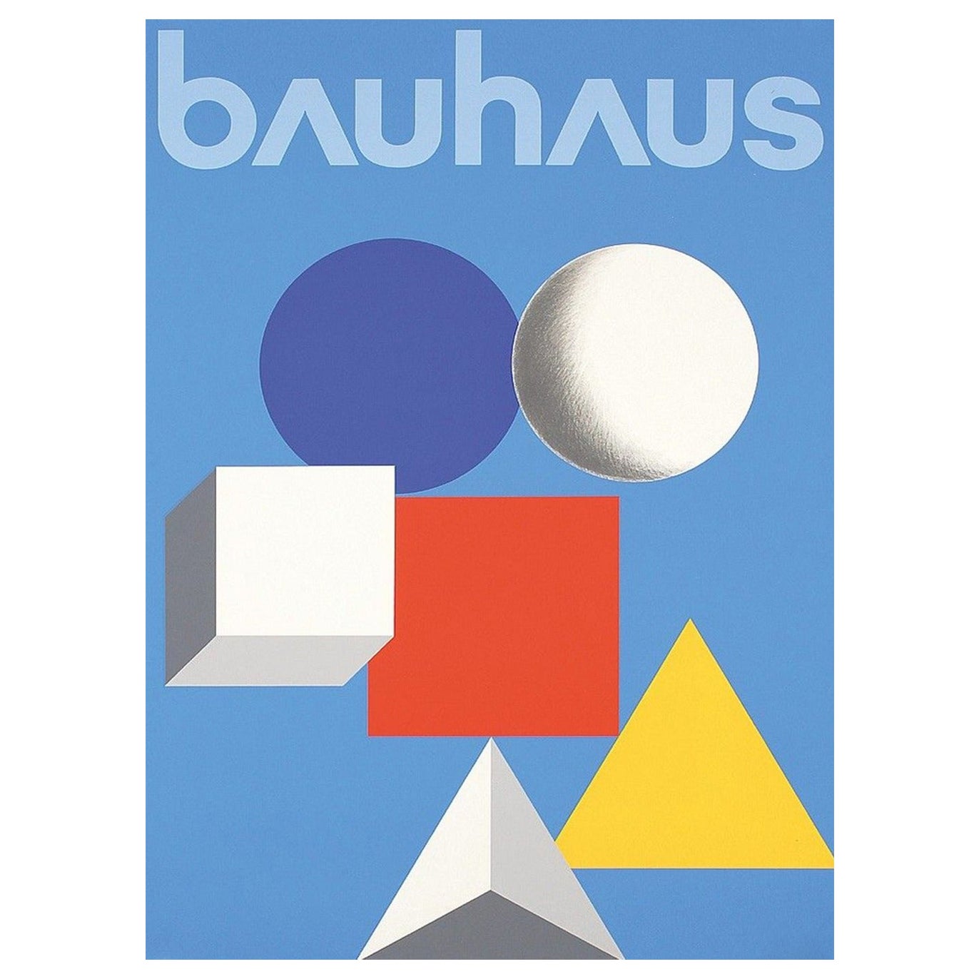 1968 Bauhaus, Herbert Bayer Original Vintage Poster For Sale