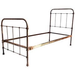 Antique Victorian Single Iron Bed