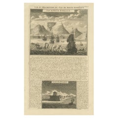 Used Print with Two Views of the Cape of Good Hope