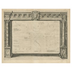 Antique Print with Schematic Outlines of Different Volte Manoeuvres