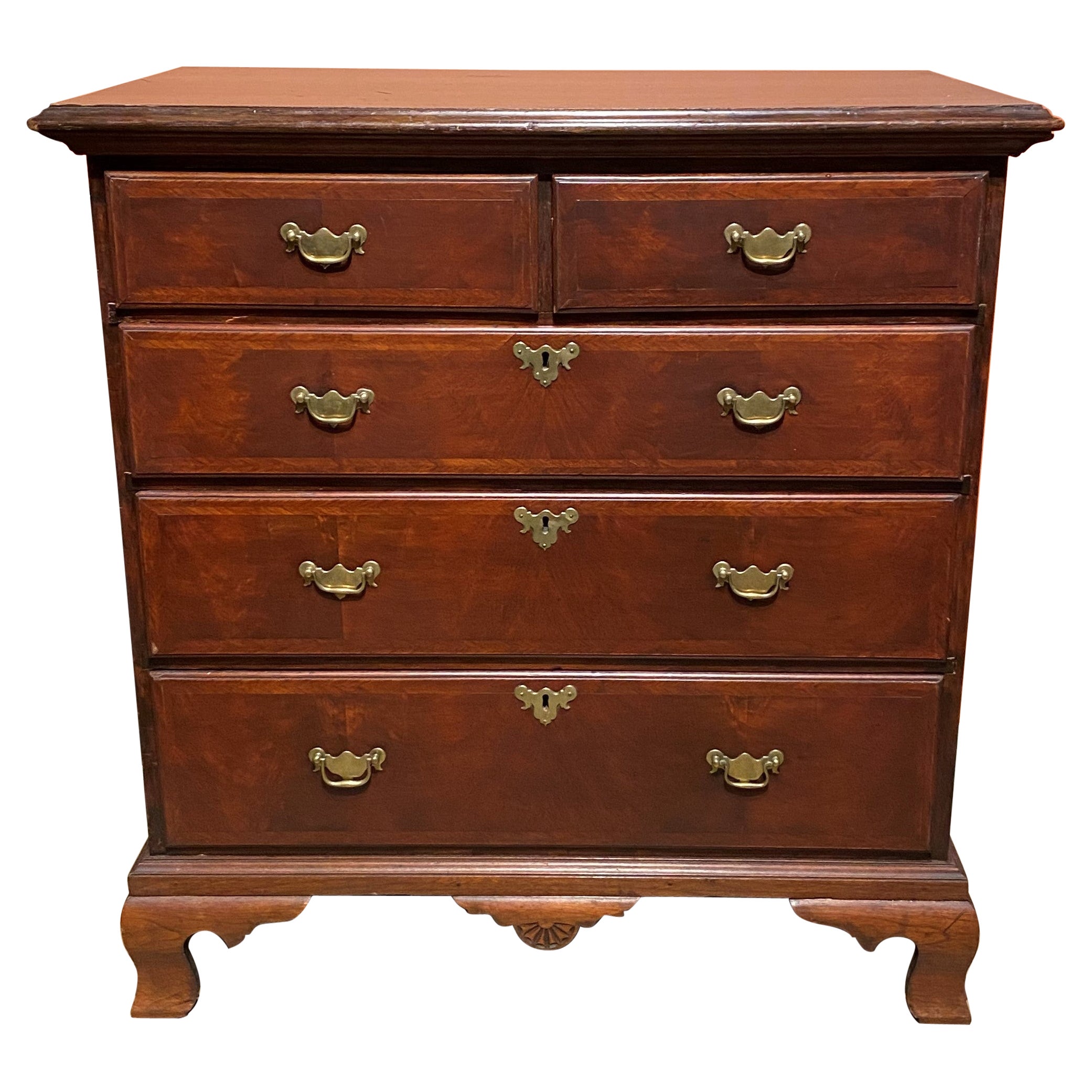 18th Century American Two Over Three Chest of Drawers For Sale