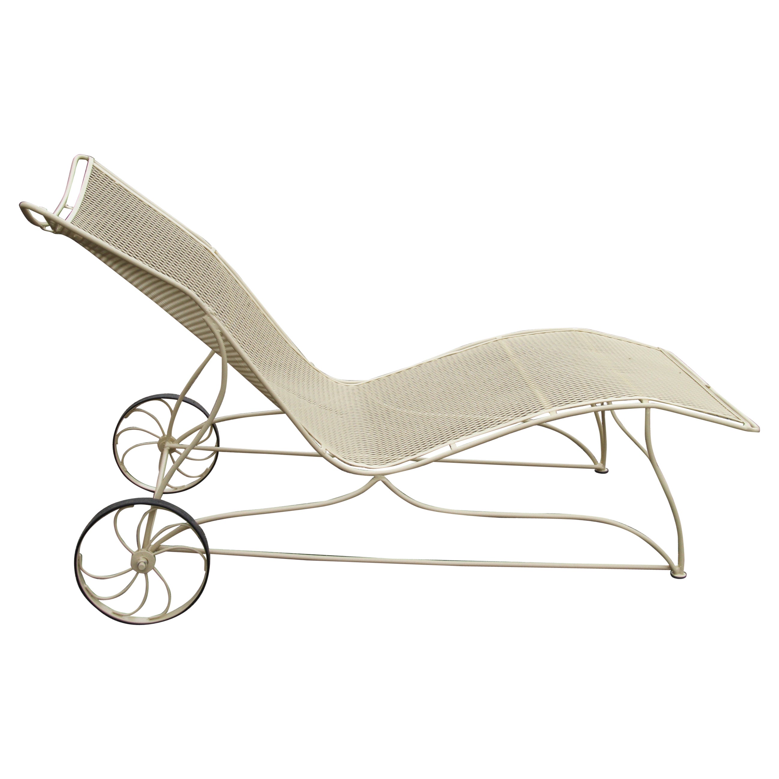 1 Vintage Russell Woodard Patio Chaise  For Sale