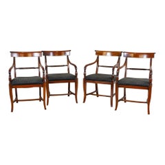Set of Biedermeier Mahogany Armchairs From the Early 20th Century