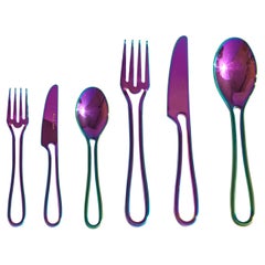 36 Pices Outline Rainbow Cutlery Set by Maarten Baptist