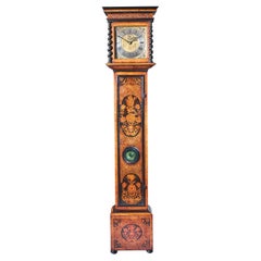 A Fine 17th Century William and Marry 10 Inch Marquetry Longcase Clock, Signed