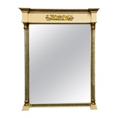 Miroir mural/console de la maison Grosfeld de style Hollywood Regency, bronze