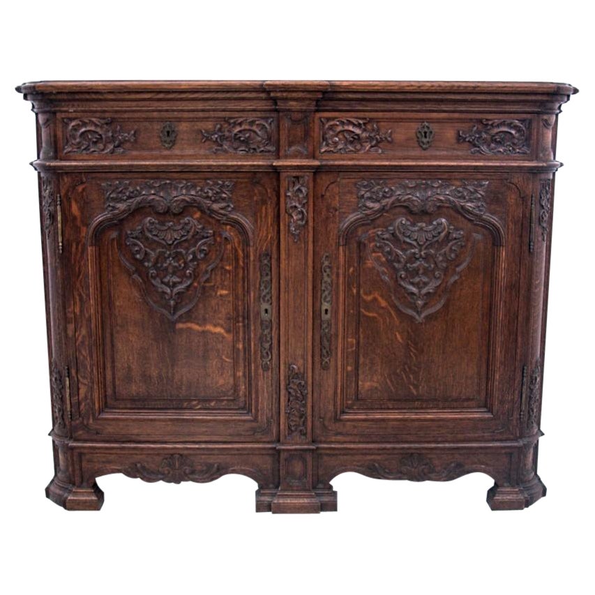 Antique Oak Cabinet, France, Late 19th Century For Sale