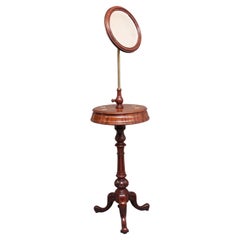 Miroir de rasage télescopique en acajou du 19ème siècle
