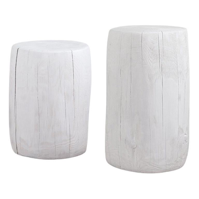 Set of 2 White Kabuk Coffee Table by Rectangle Studio For Sale