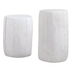 Set of 2 White Kabuk Coffee Table by Rectangle Studio