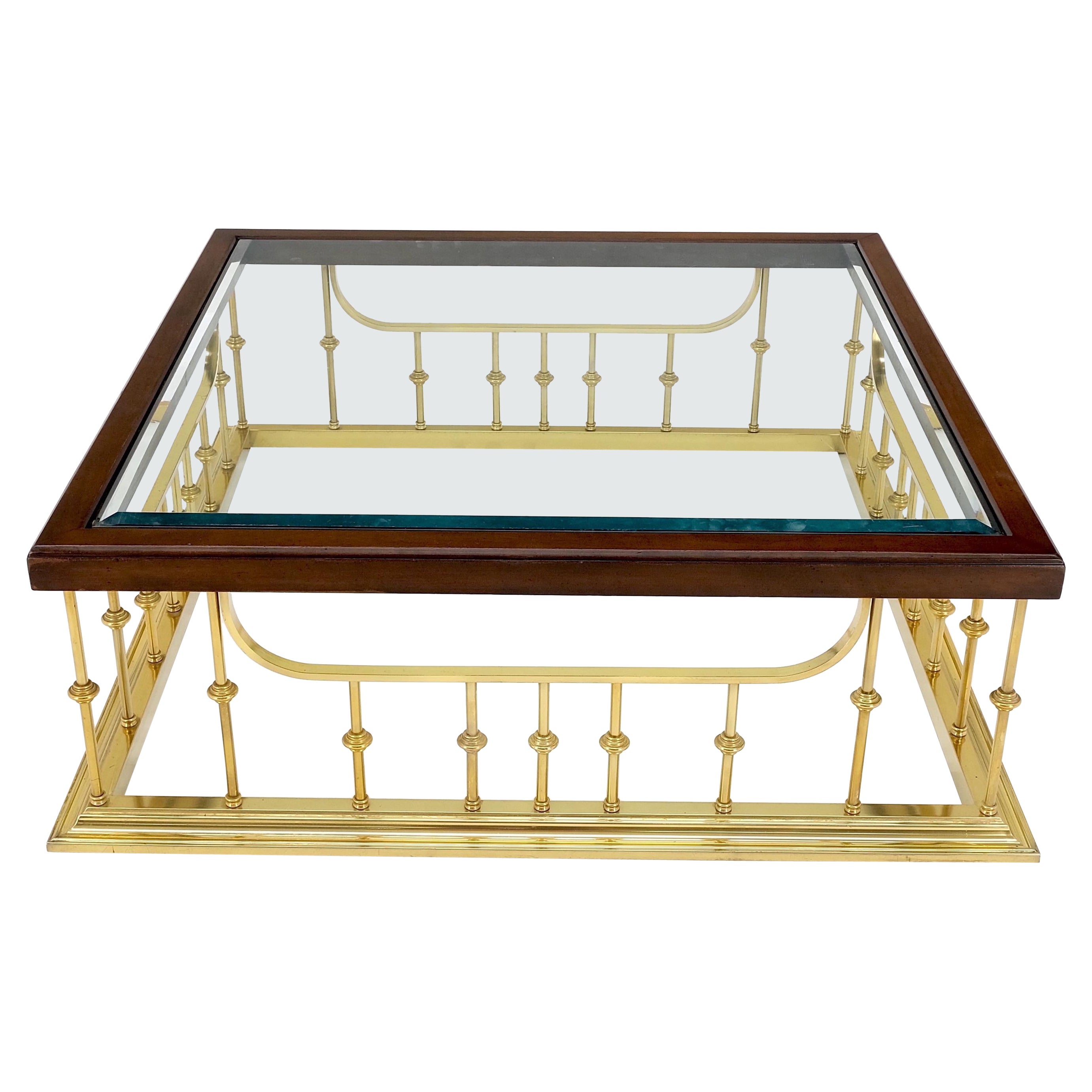 Fireplace Area Style Metal Base Midcentury Square Glass Top Coffee Table Mint! For Sale