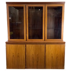 Retro Modern Rosewood Sideboard With China Cabinet by Skovby