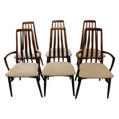 Circa 1960s Set of 6 Eva Chairs by Niels Koefoed