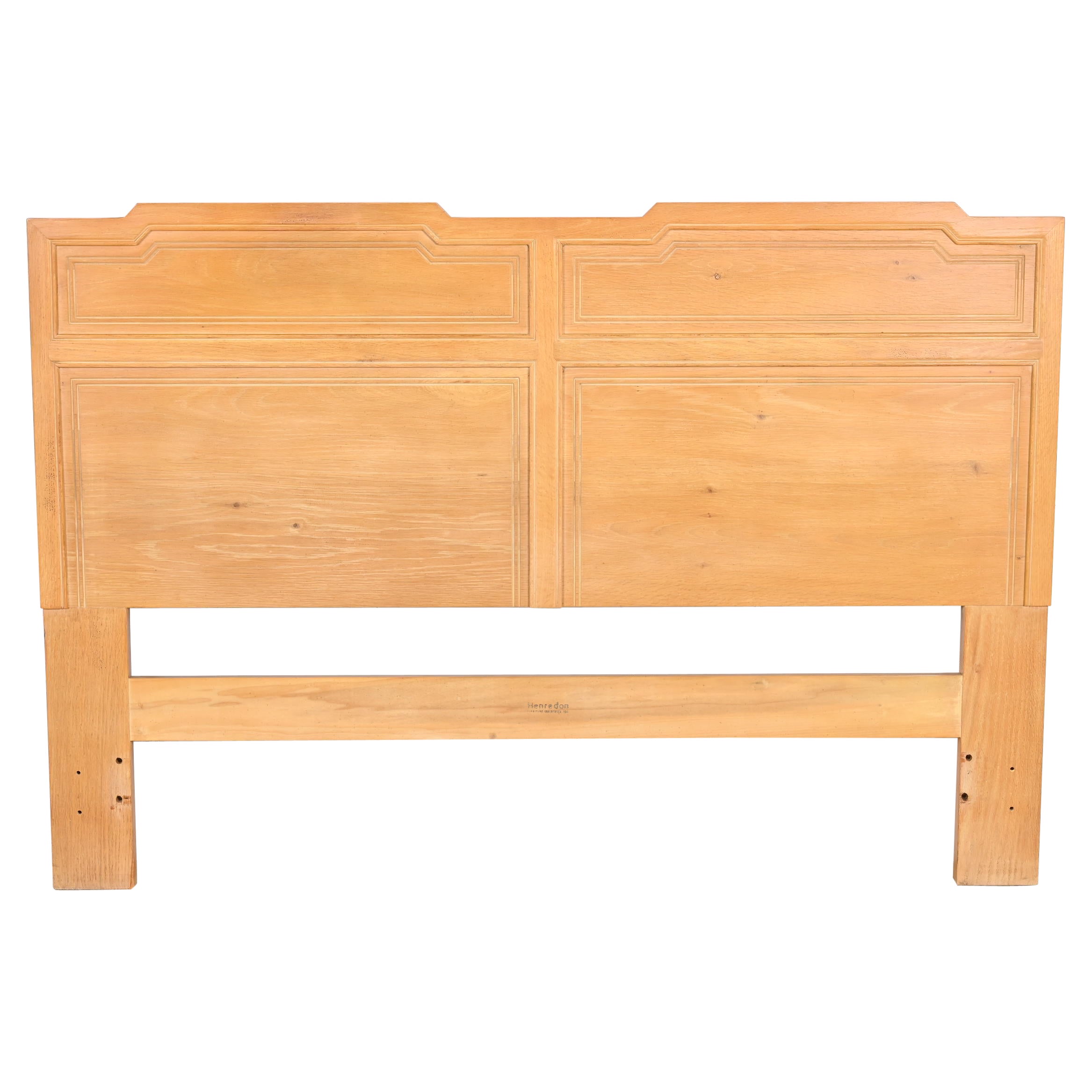 Henredon Mid-Century Modern Sculpted Ash Queen Size Headboard, circa 1970s