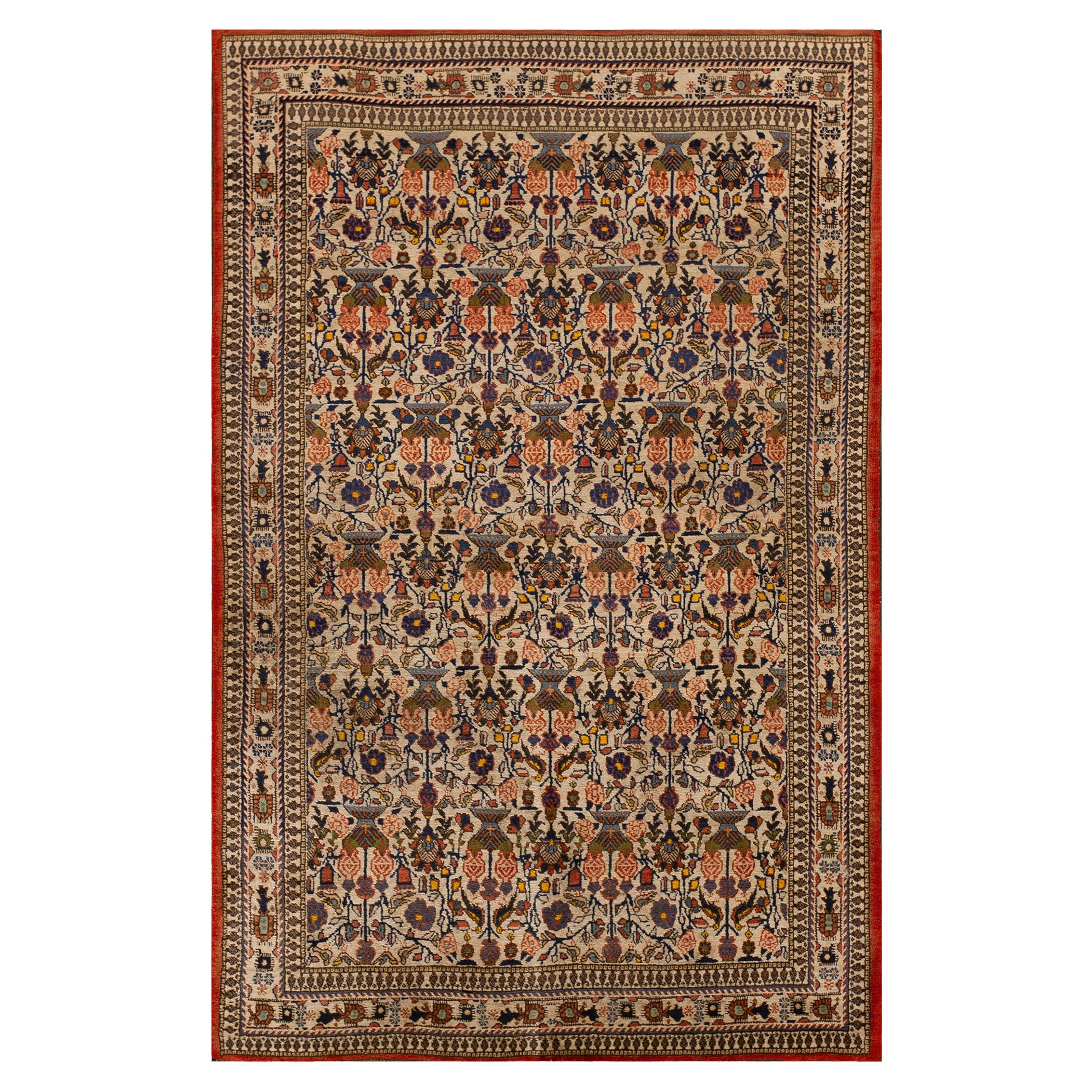 Mid 20th Century Persian Qum Carpet ( 3'5" x 5'3" - 104 x 160 )