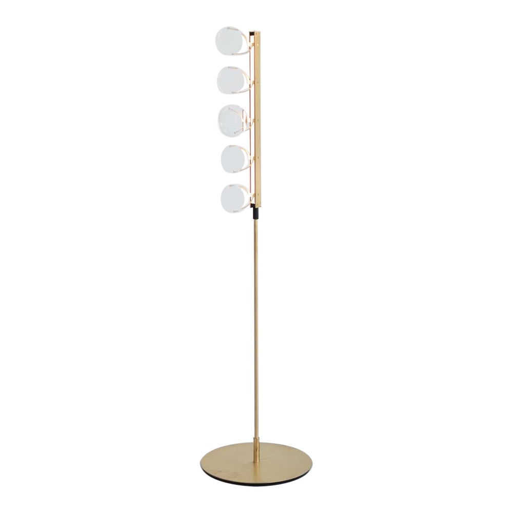 5-Lens Floor Lamp by Object Density For Sale