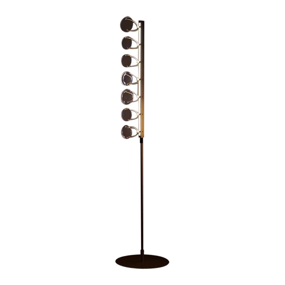 7-Lens Floor Lamp by Object Density For Sale