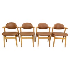 Set of 4 Tijsseling Cowhorn Chair Propos Hulmefa, the Netherlands, 1960