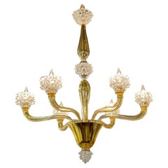 Modern Murano "Tobacco" Glass Chandelier