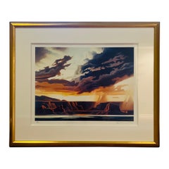 Ed Mell “Lake Rain” Serigraph 20/50 Signed Western Art