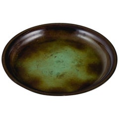 Just Andersen, Low Art Deco Bowl in Alloyed Bronze, 1930/40s