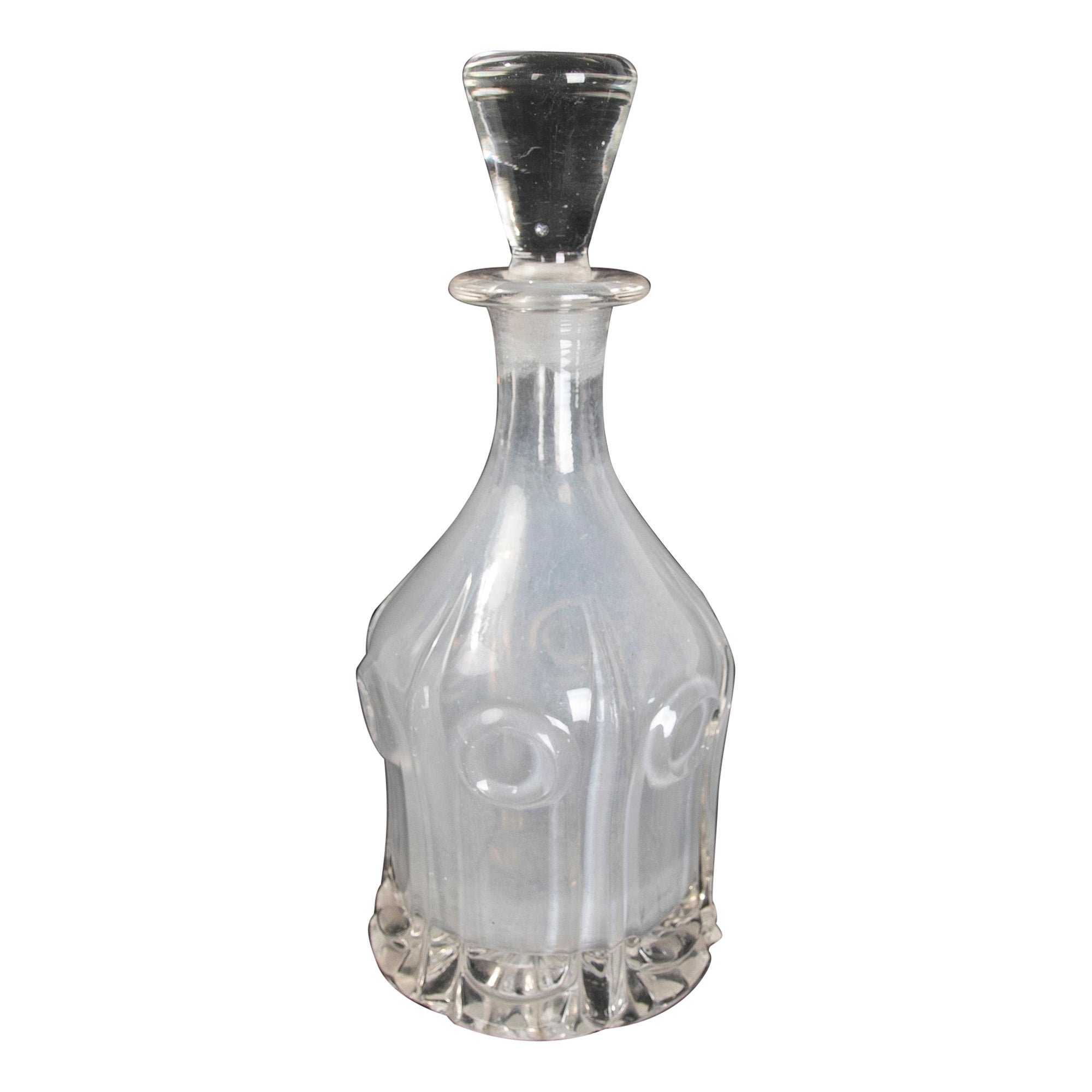 19th Century  Crystal Apothecary Bottle with Stopper For Sale