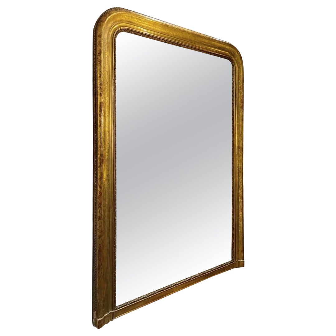 Antique French Gold Gilt Floor Standing Mirror at 1stDibs antique