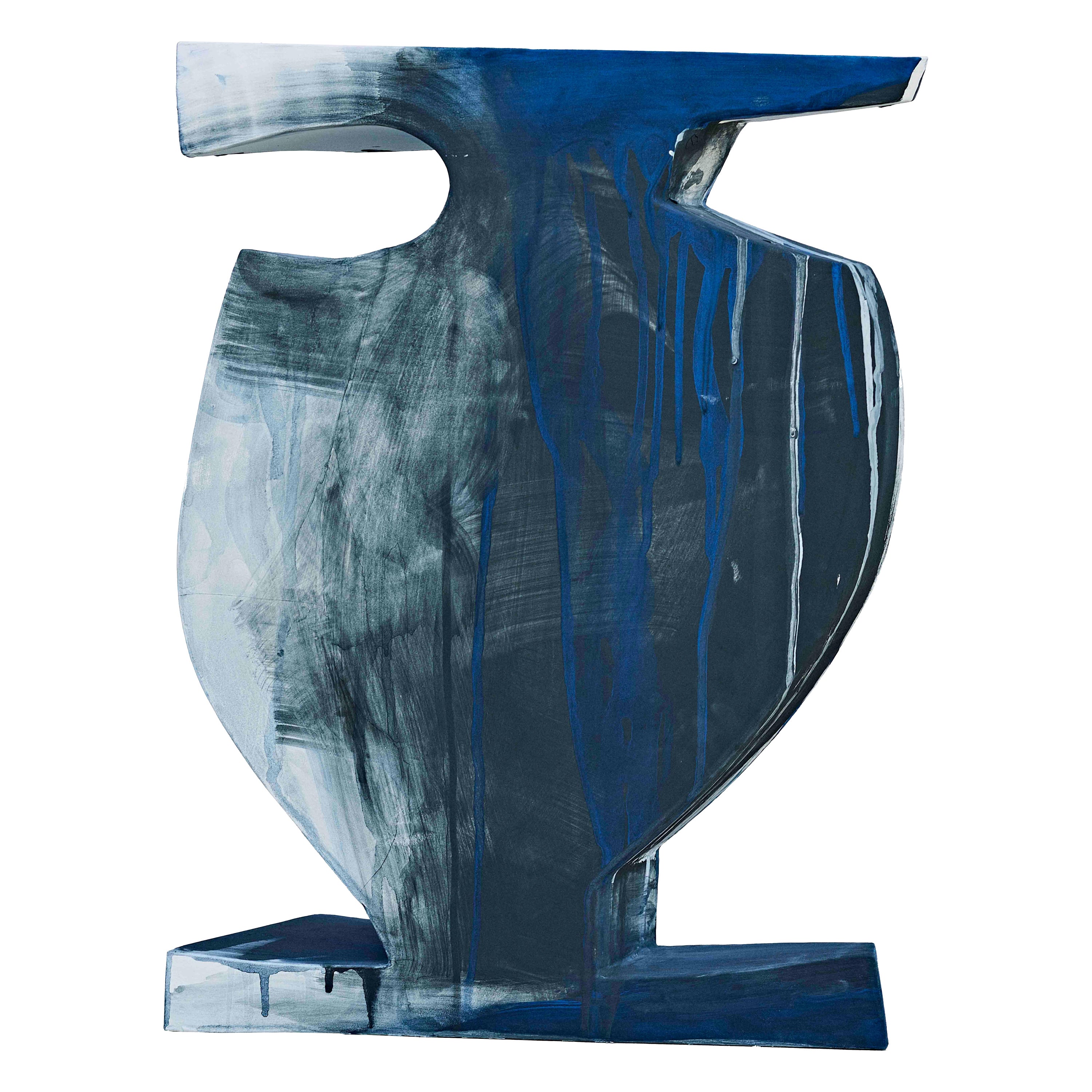 Origine Blue Ceramic XIII by Benjamin Poulanges For Sale