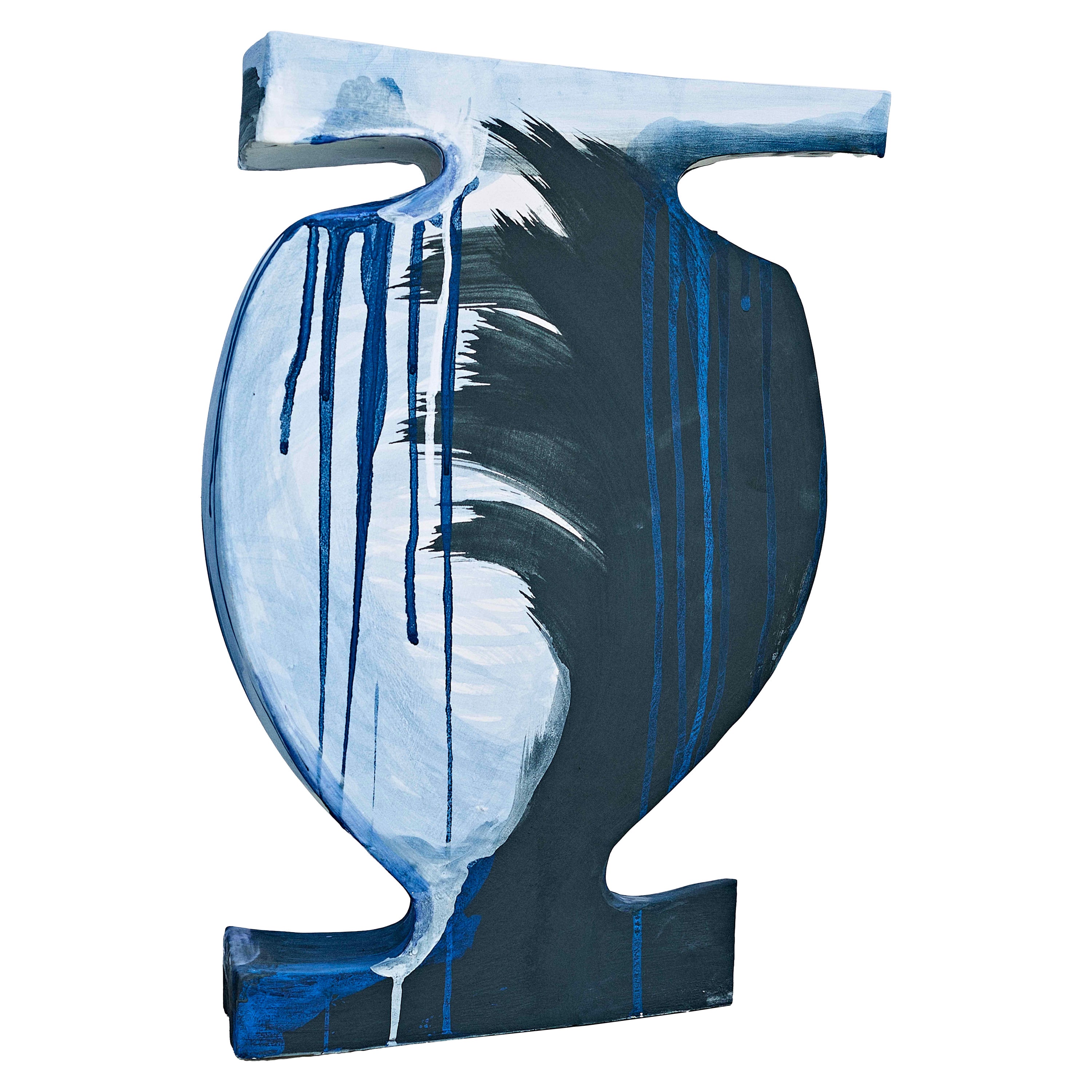 Origine Blue Ceramic X by Benjamin Poulanges For Sale