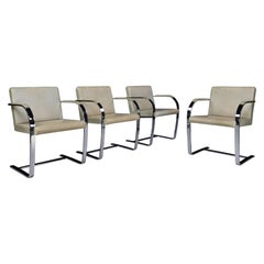 Mies Van Der Rohe Brno Armchairs in Leather and Chrome
